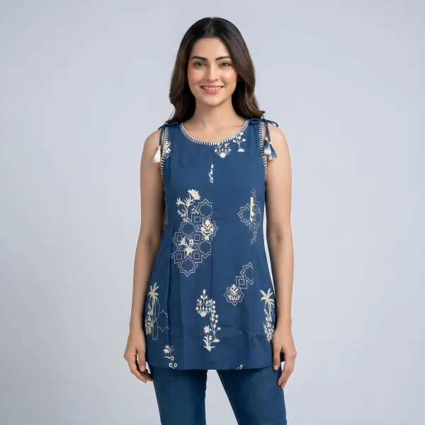 Sleeveless Short Kurta